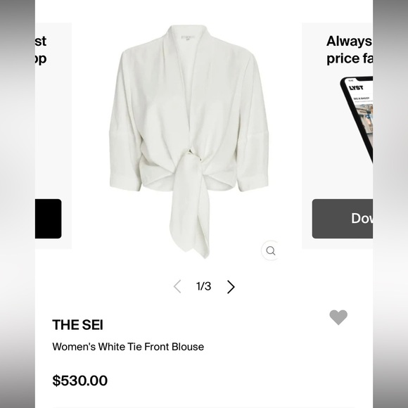 THE SEI Wrap Top - Picture 3 of 8